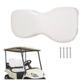 White seat backrest cushion with mounting screws for Yamaha golf cart