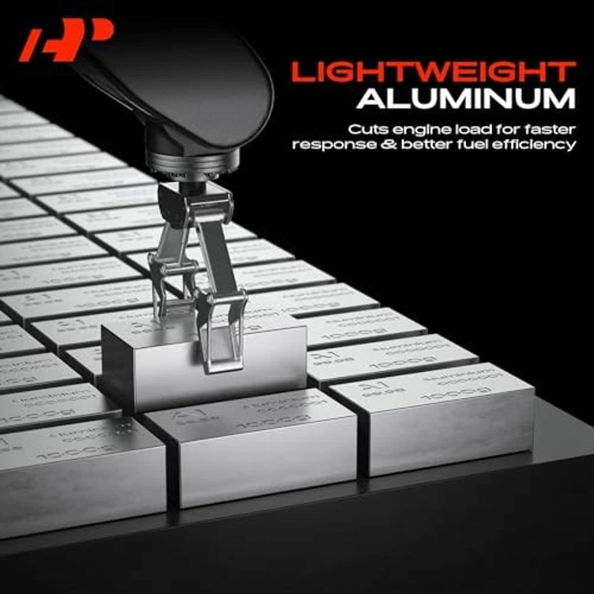 Lightweight aluminum throttle component with actuator and valve housing