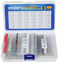 Zener diode assortment kit, clear case with labeled 600-piece 1W diode rows
