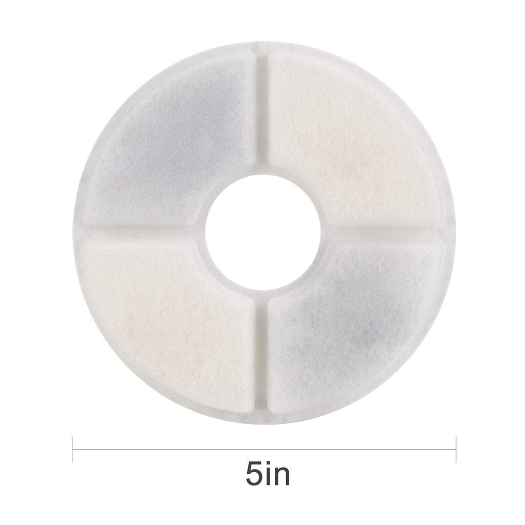 Round gray replacement filter cartridge disc with center hole, 5 in size