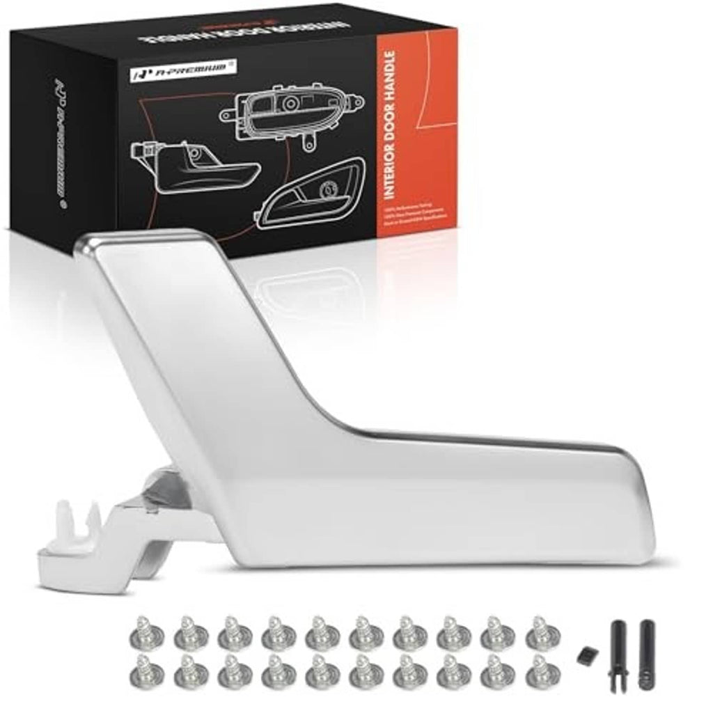 Interior door handle repair kit, chrome handle piece with hardware and package