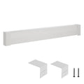 White baseboard heater cover with integrated vent grille, standard 5 ft length