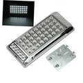Rectangle car LED reading light with clear lens and chrome bezel, 36 mini diodes