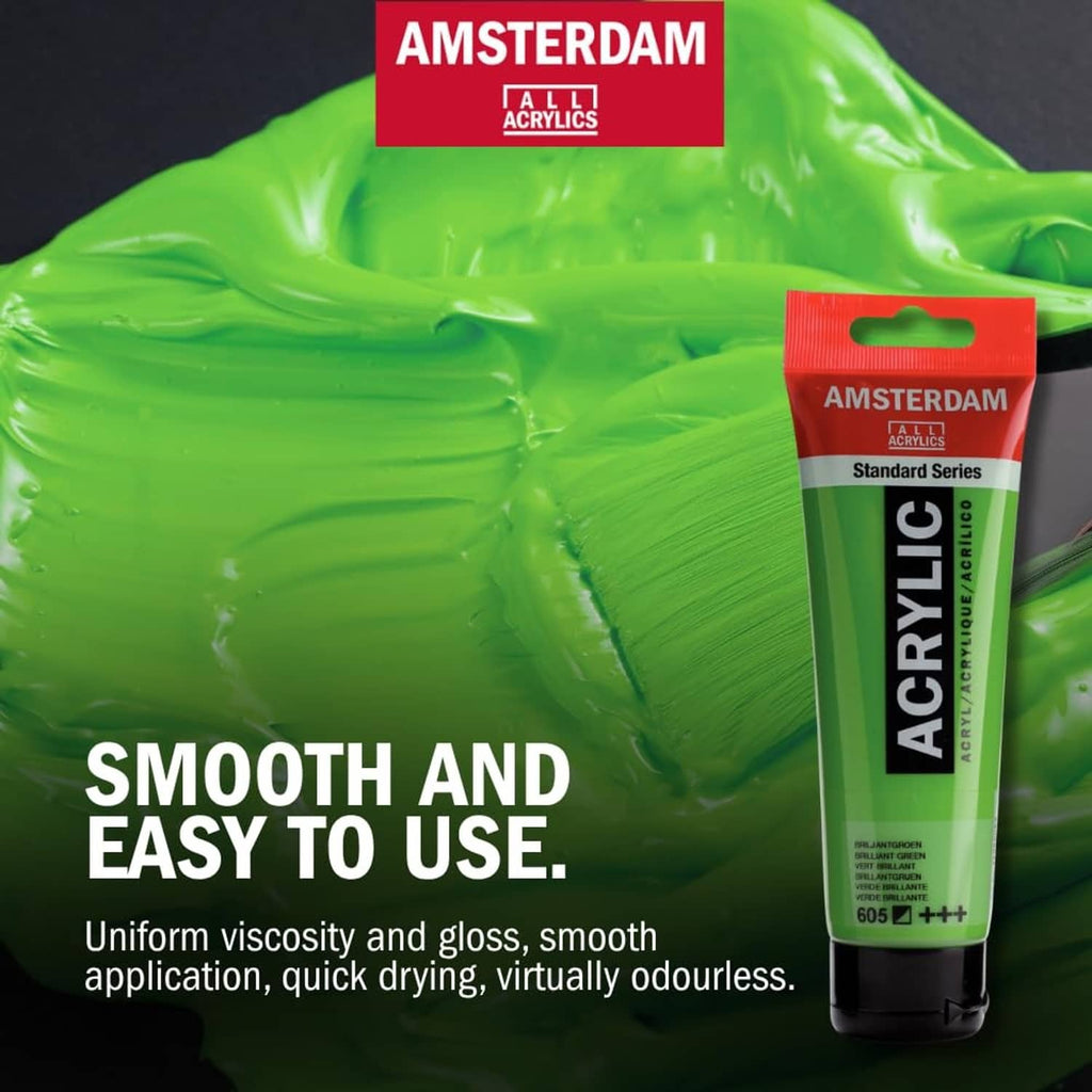 Amsterdam Standard Series acrylic paint tube in green, 20 ml