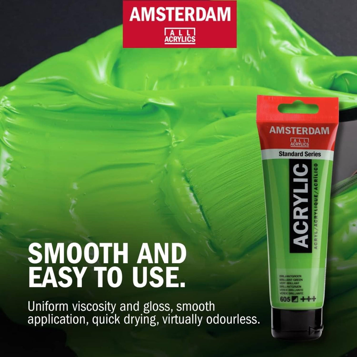 Amsterdam Standard Series acrylic paint tube in green, 20 ml