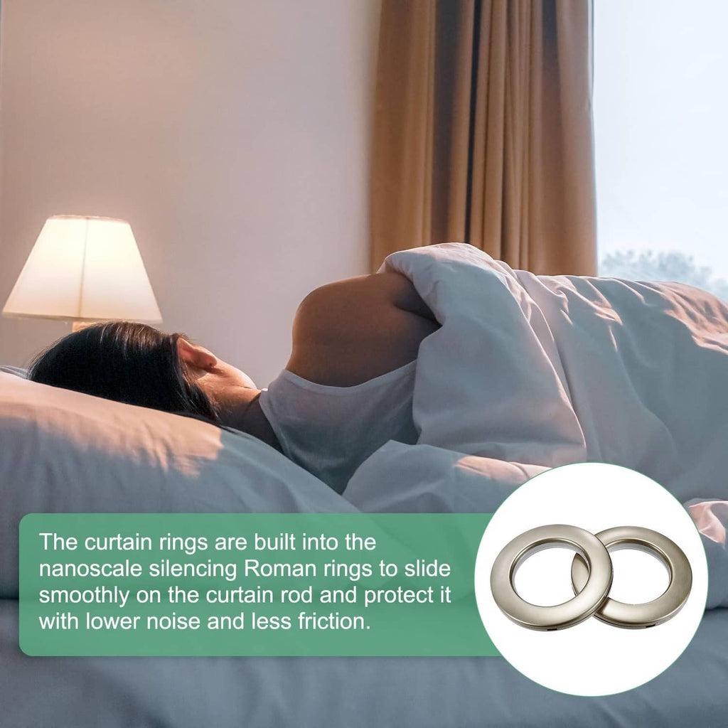 Pair of light coffee grommet rings with inner openings