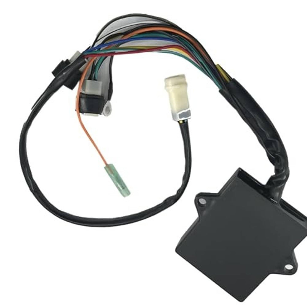 CDI ignitor control module with black wiring harness, connectors, and mounting plate