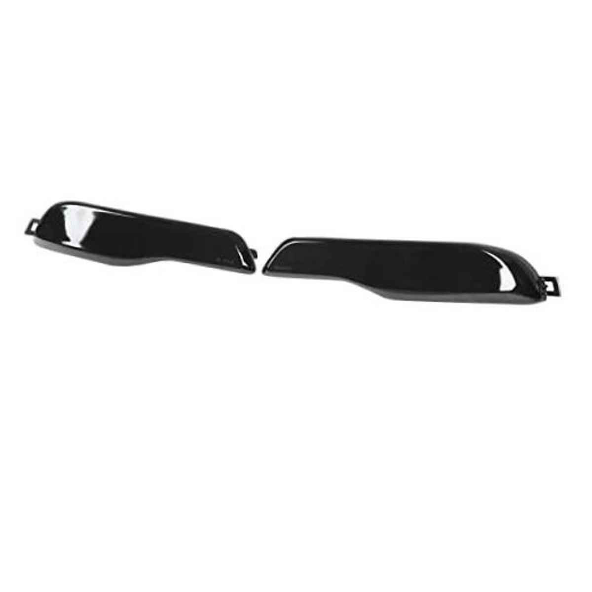 Smoky black rear bumper reflector lenses, left and right with side tabs