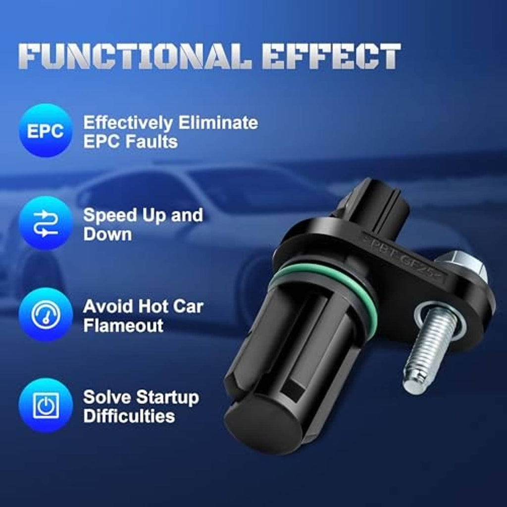 Crankshaft position sensor with green gasket ring and silver mounting bolt