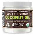 Organic virgin coconut oil jar for pets, cold-pressed unrefined, 4 oz