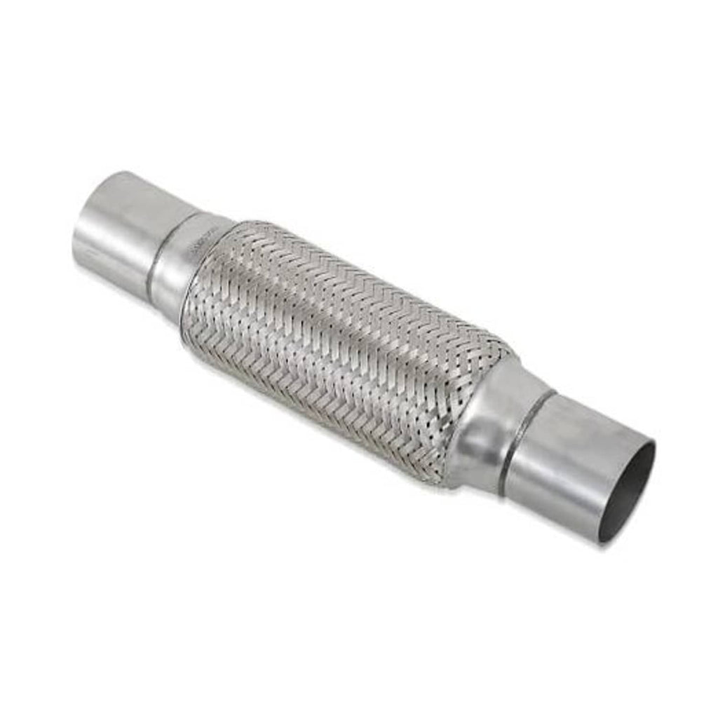 Stainless steel exhaust flex pipe with woven mesh and metal end collars