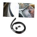 Bright black car roof lip spoiler kit, curved rubber strip with two small pieces