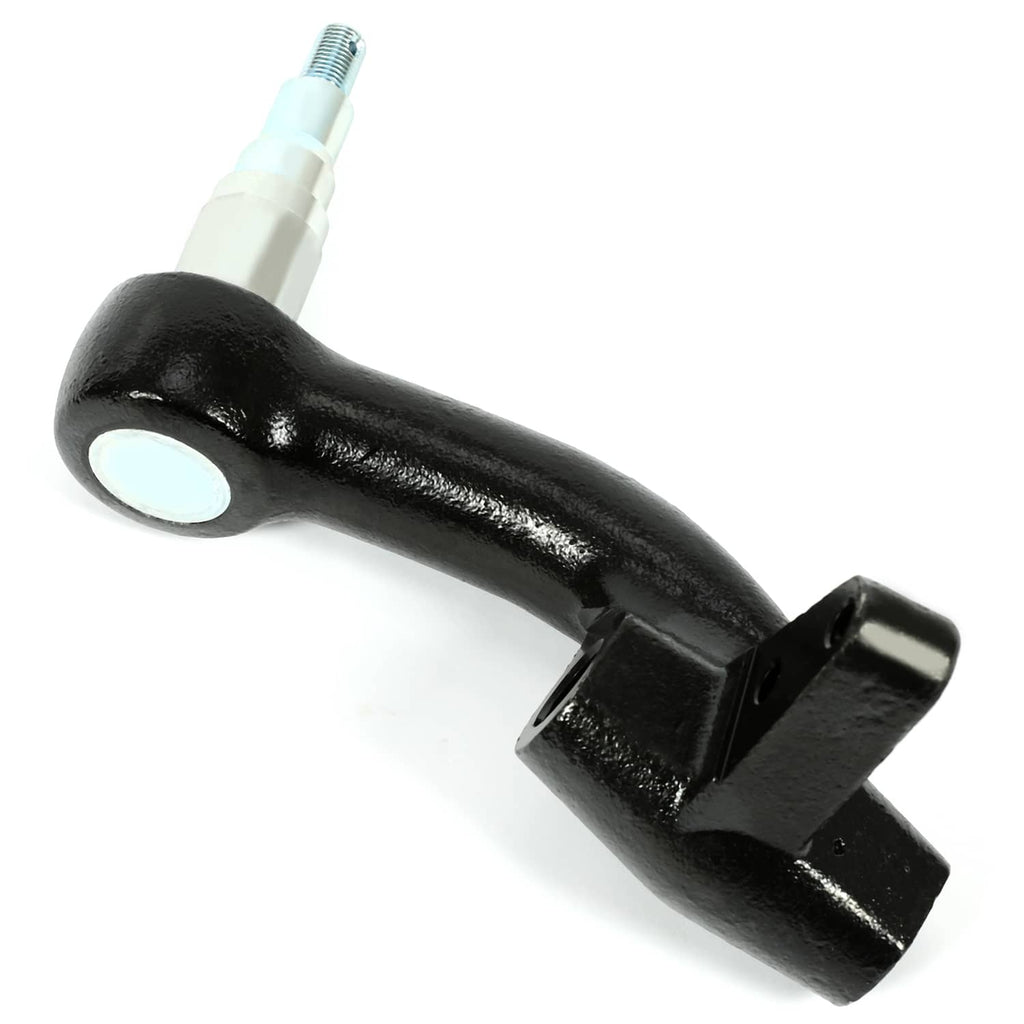 Black powder-coated lift spindle with threaded stud and mounting bushing