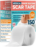 Transparent medical-grade silicone scar tape roll for scar healing, clear adhesive strip