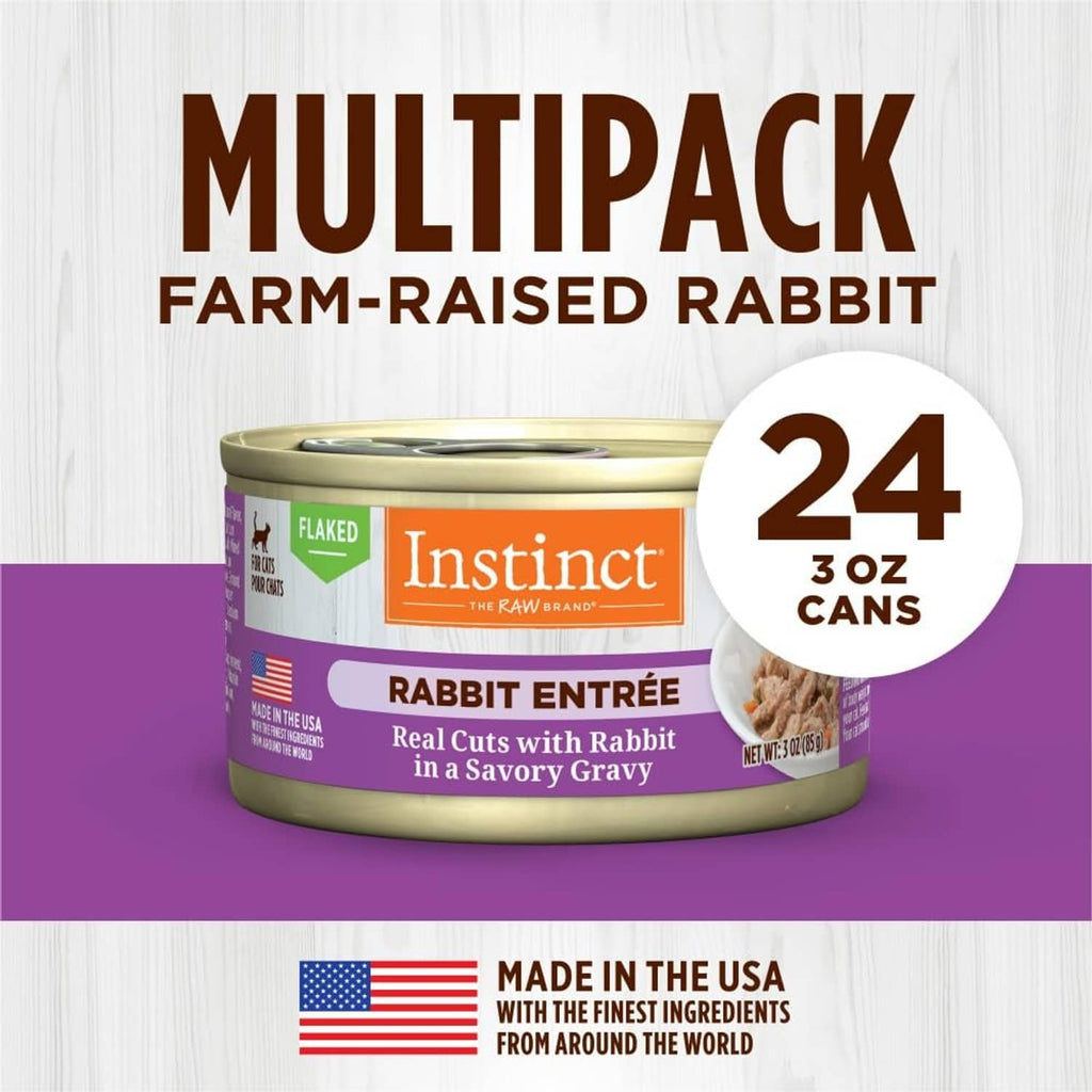 Instinct flaked rabbit grain-free wet cat food, 24-pack of 3 oz cans