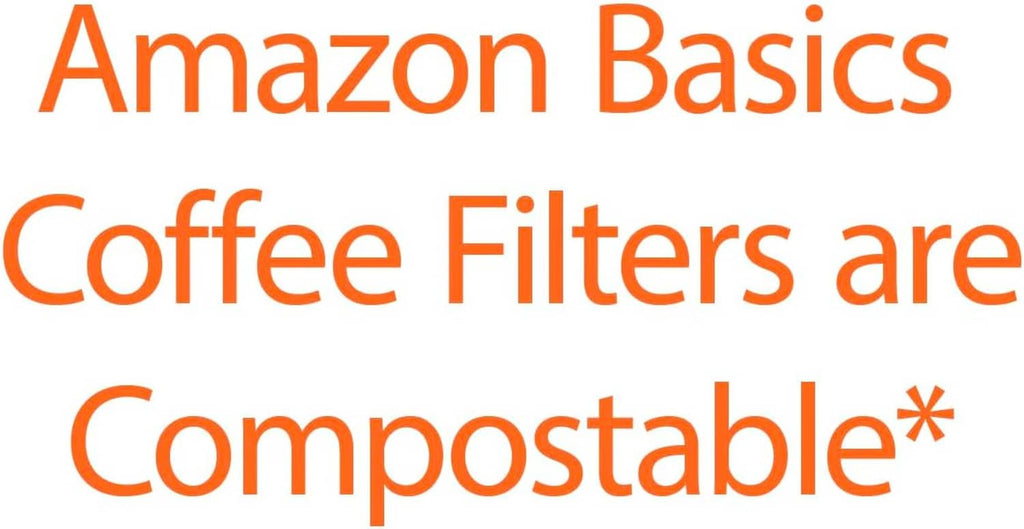 Amazon Basics coffee filters Composable* packaging text