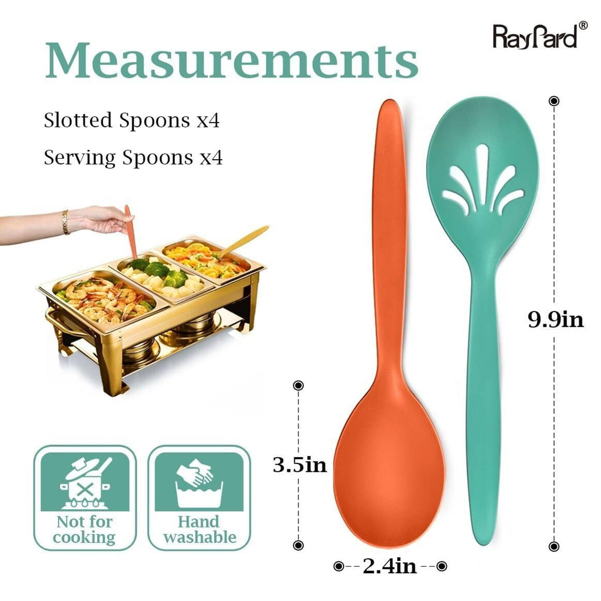 Large serving spoon in green with a decorative cutout near the handle