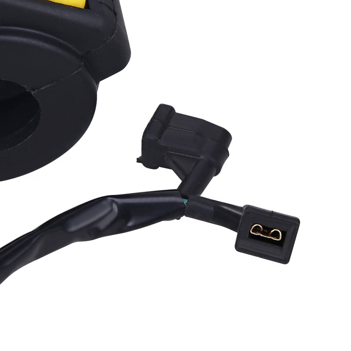 Honda ATV wiring connector with black housing and gold terminal contacts
