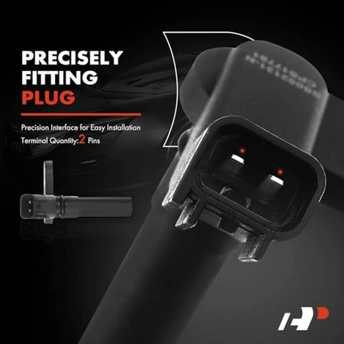 Crankshaft position sensor plug connector with 2-pin terminal graphic