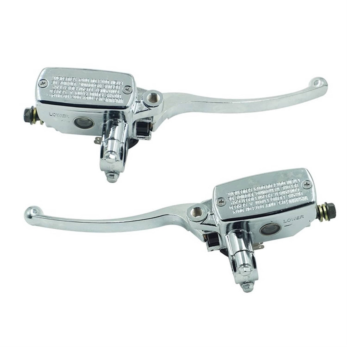 Chrome motorcycle hydraulic master cylinder lever for 7/8in, 22mm setup