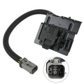 Trailer tow wiring harness plug with ribbed cable and black mounting module