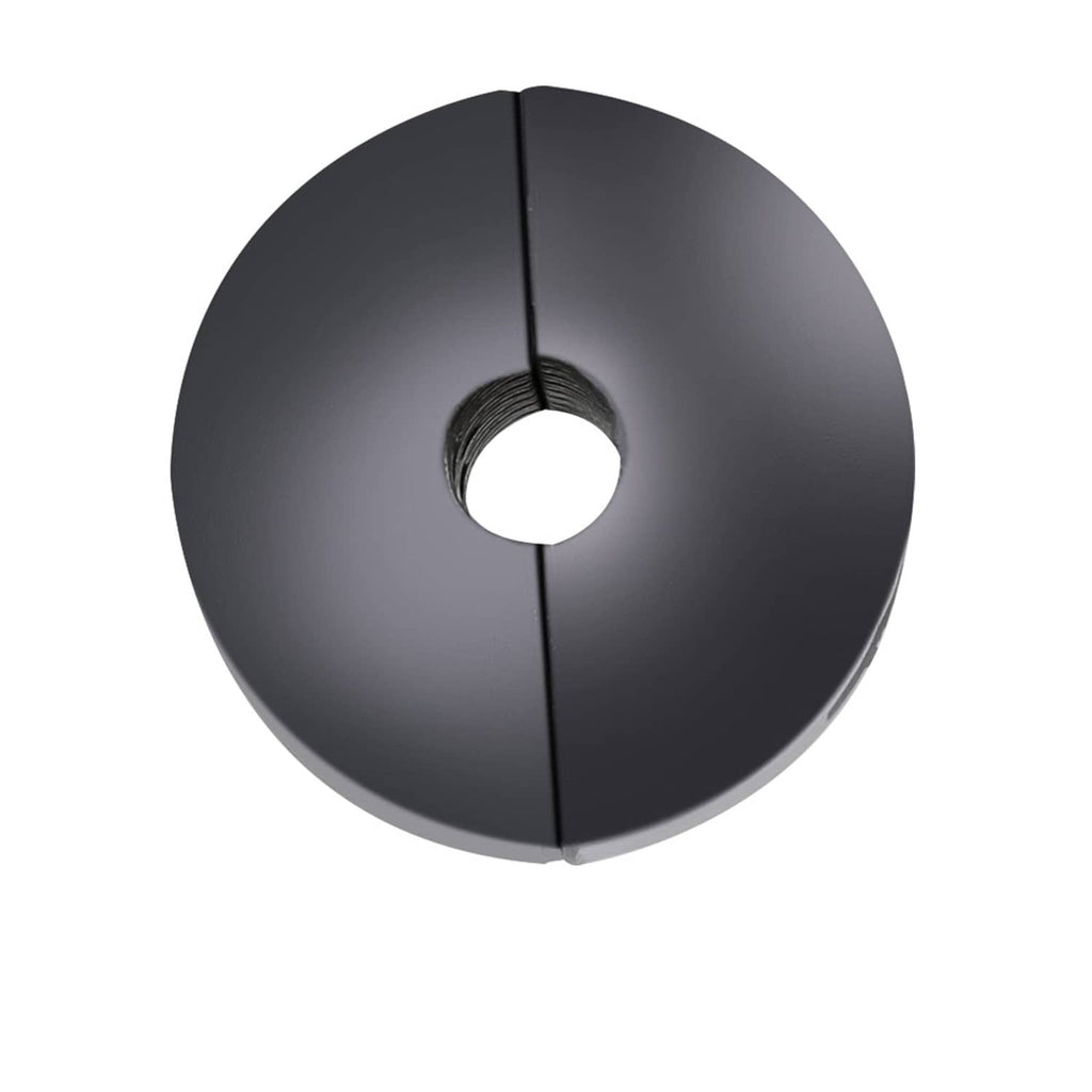 Black circular ball stopper insert with central opening