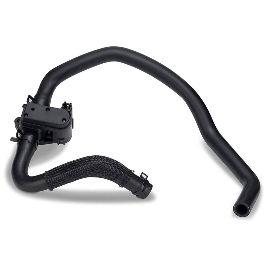 HVAC heater hose control valve assembly with black hoses and sealed connector