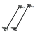 Front sway bar end links set with black bars and rubber bushings, chrome mounting bolts