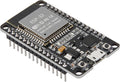 ESP-32 dev board with dual-row pins, WiFi/Bluetooth module, and onboard USB port