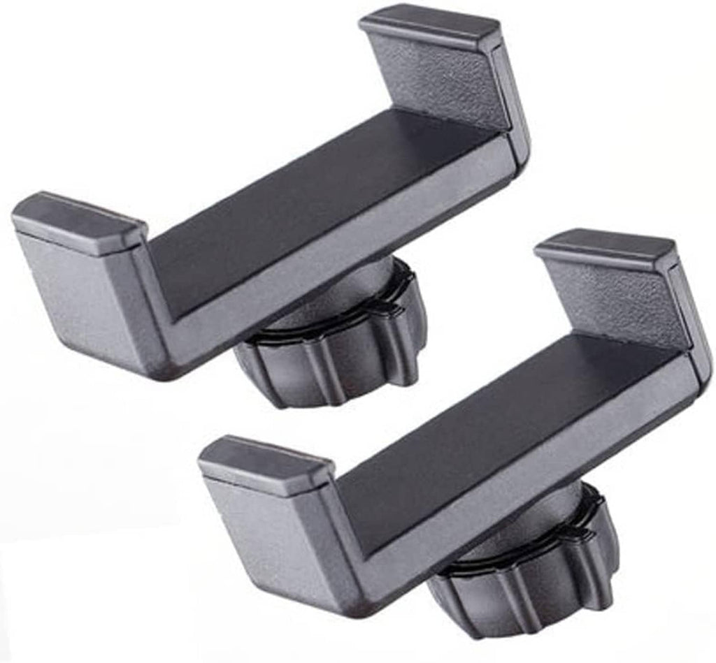 Phone holder replacement clamp set, two gray clips with dark mounting pads
