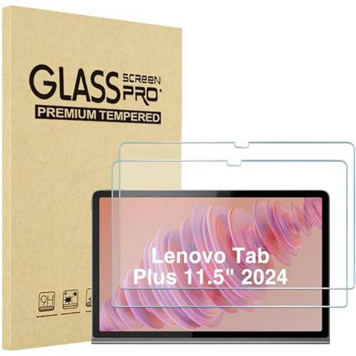 2-pack tempered glass screen protector for 11.5-inch tablet, with two glass sheets
