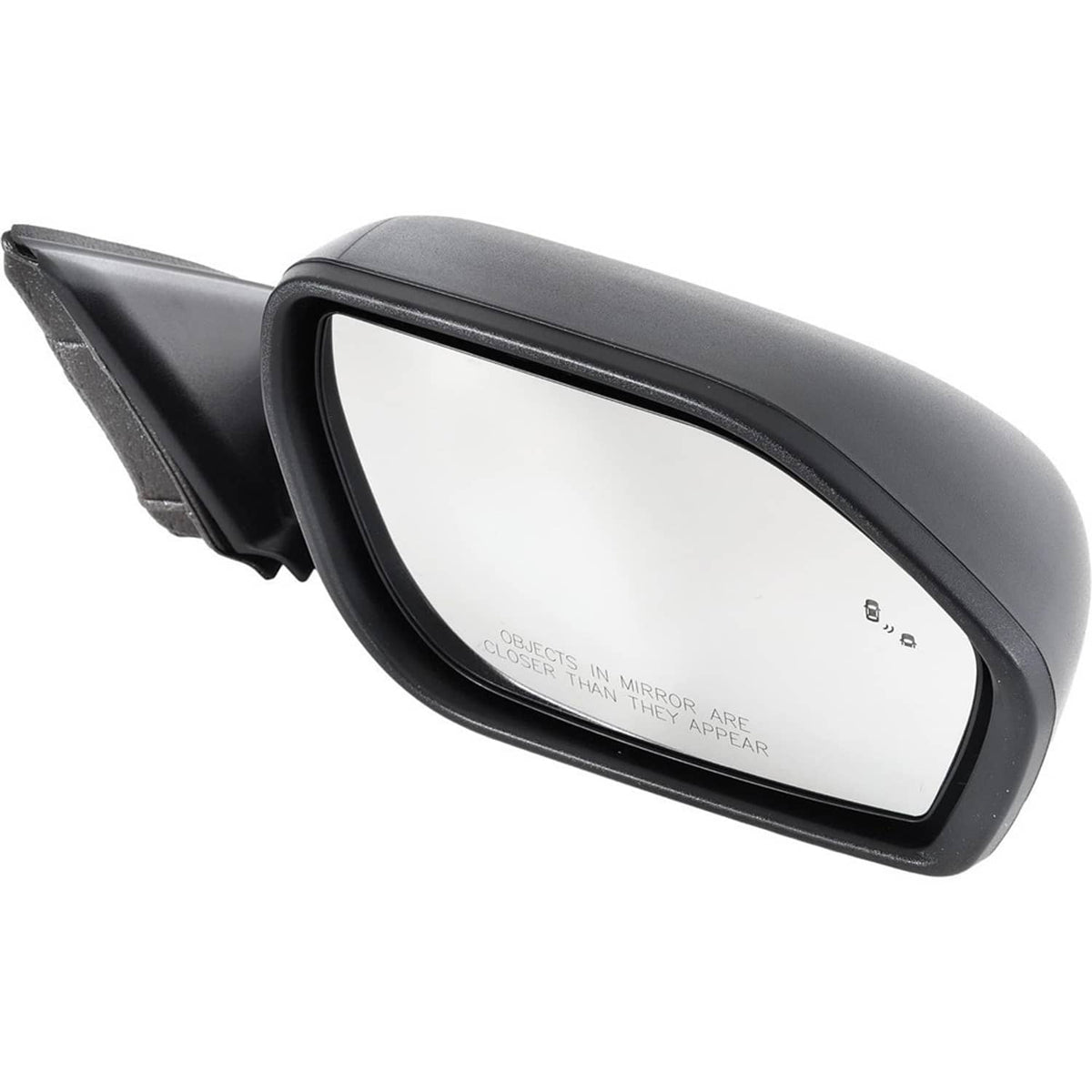 Manual folding side mirror with black frame and clear mirror glass
