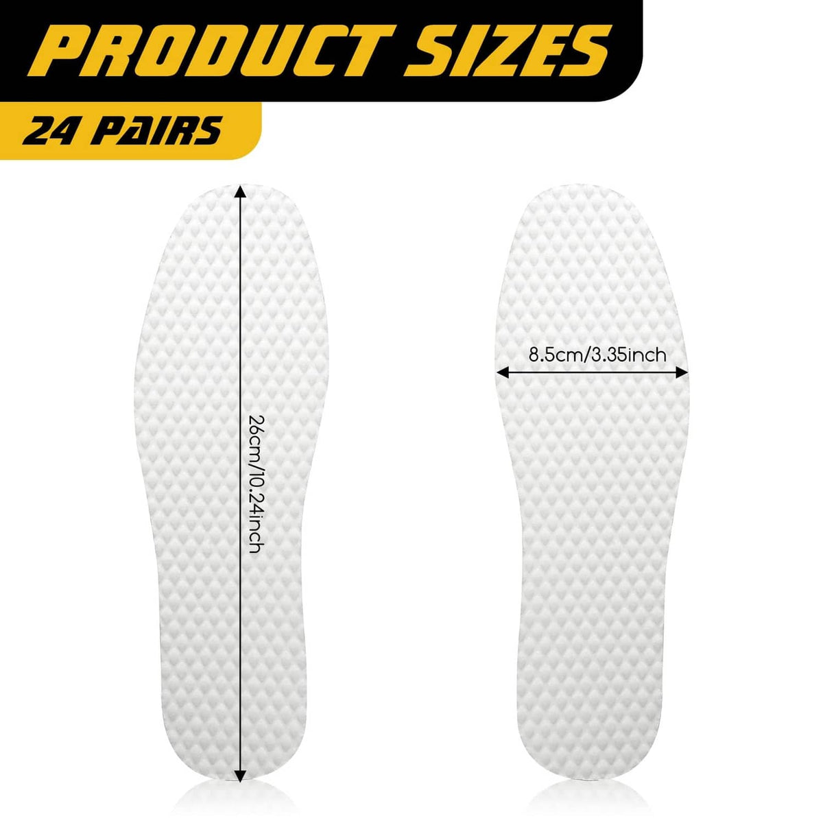 Disposable white shoe liners, textured grip sole cover with contoured shape.
