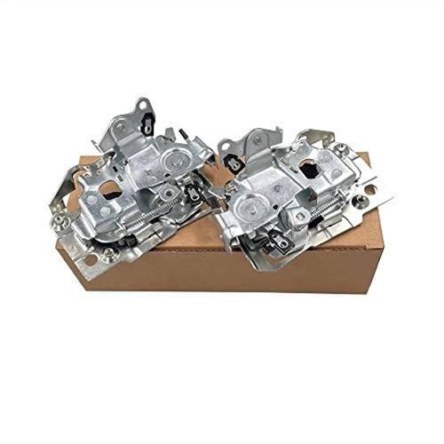 Front door latch lock set, left and right, silver metal latch assemblies on box