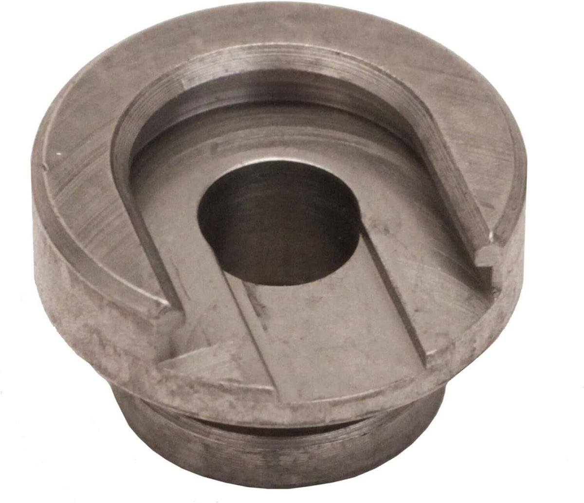 Metal cylindrical insert holder with central opening for press tooling