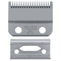 Stagger-tooth 2-hole clipper blade set, two metal blades with tooth edges