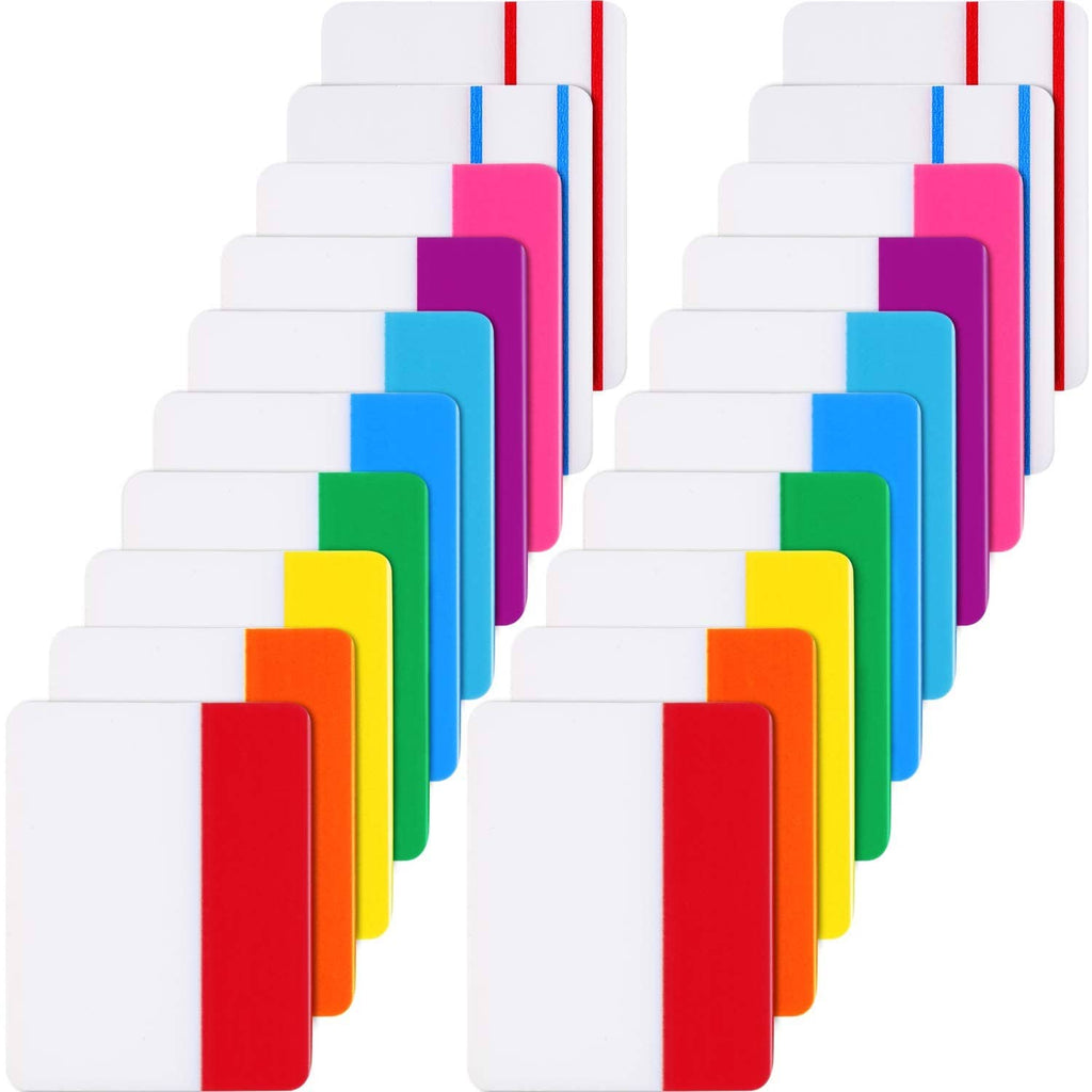 Sticky index tabs set with stacked colored tabs in multiple bright shades.