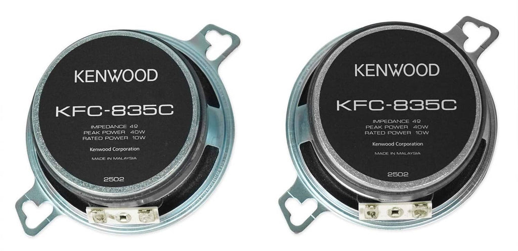 Kenwood KFC-835C 3.5-inch car speaker, black grille with printed model label