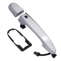 Silver exterior door handle with smart-key touchpad and keyless entry button