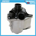 Electric water pump with metal housing and black rubber inlet ports