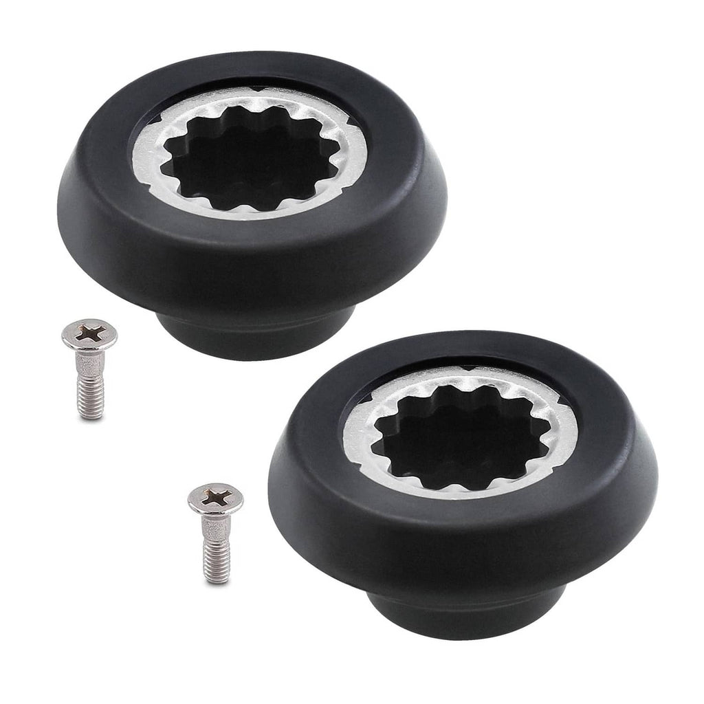 Black blender drive socket replacement, two dark mounts with matching steel screws