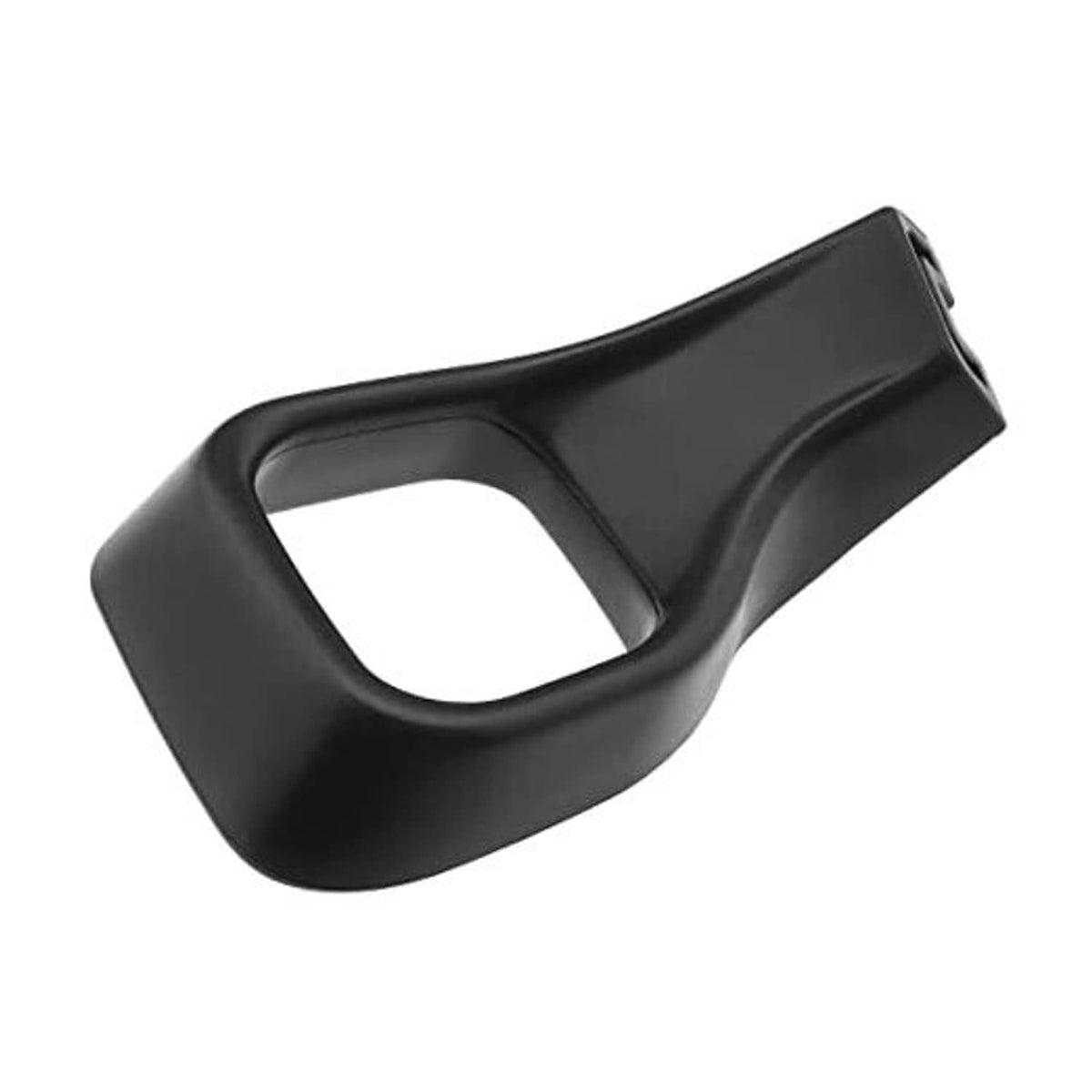 Seat adjustment handle lever, front, black plastic with circular grip opening