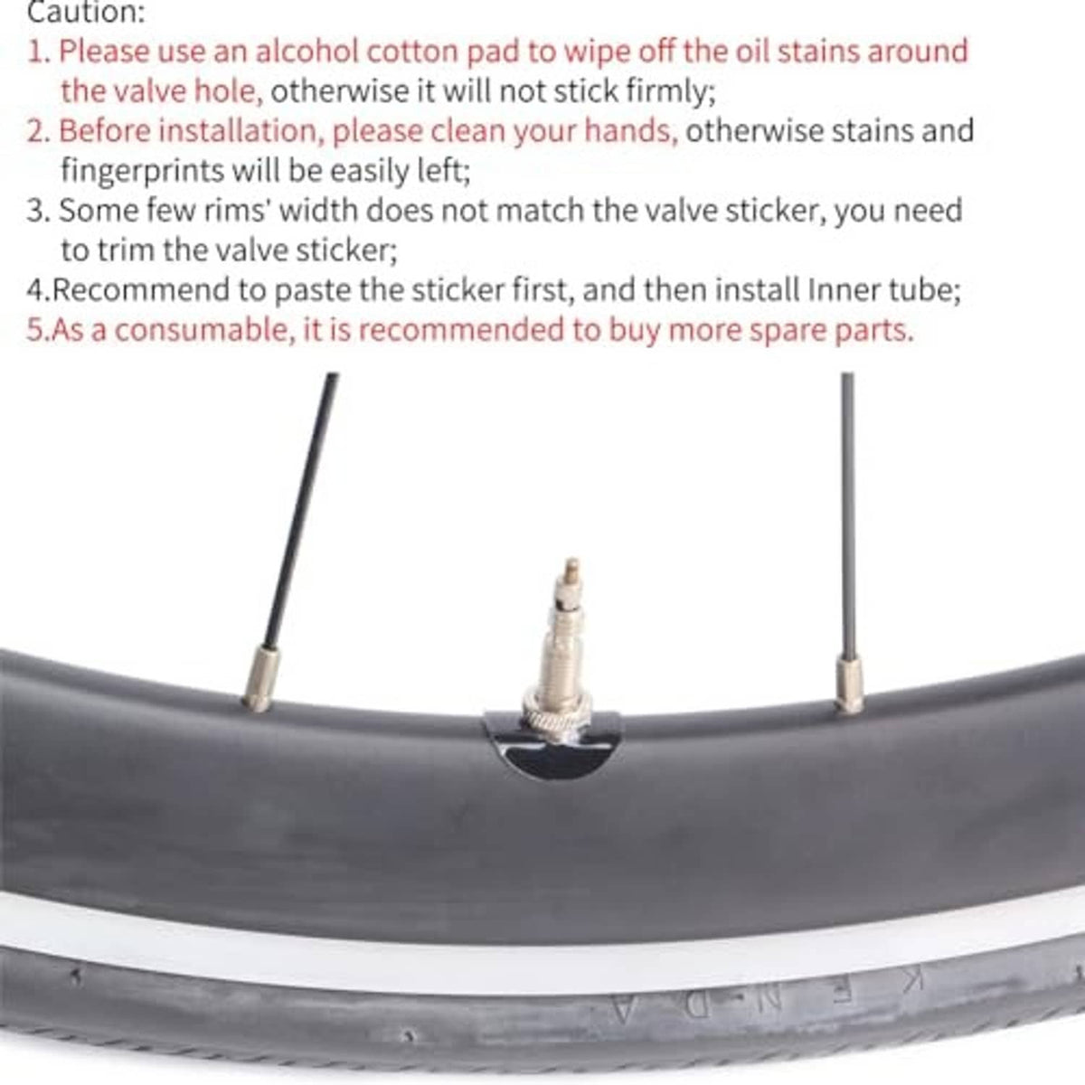 Presta valve rim sealing gasket washer installed at valve hole on wheel rim