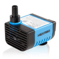 Blue and black mini submersible water pump with top outlet nozzle