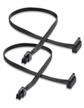 ATX 4-pin to SATA extension cable with two SATA-style connectors on black cord