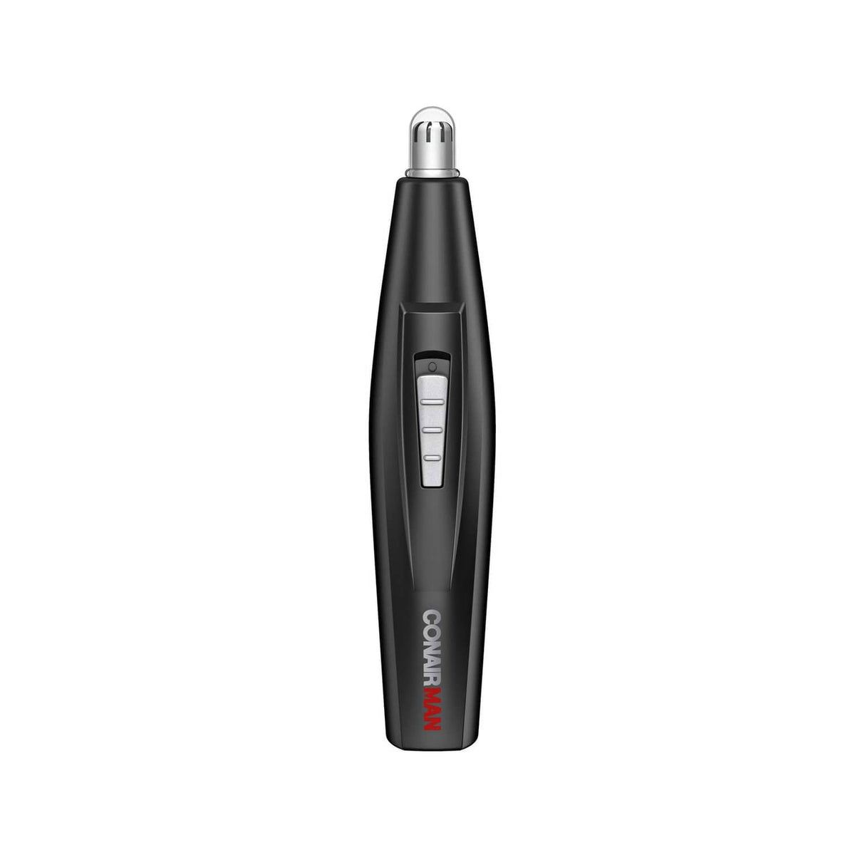 Conairman nose and ear hair trimmer, black body with silver cutting head