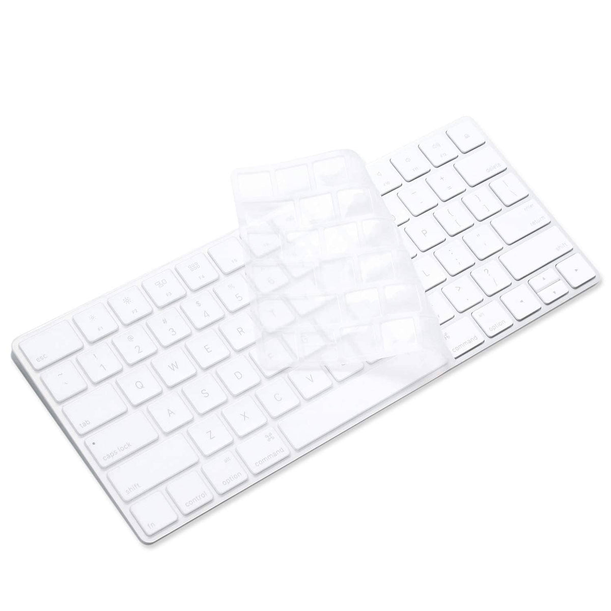 Ultra-thin transparent silicone keyboard cover for Apple-style wireless keyboard