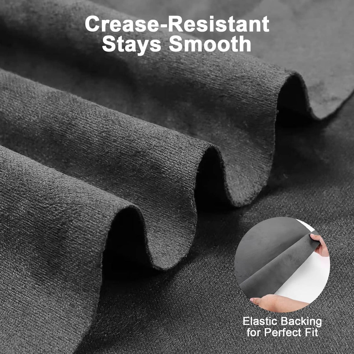 Textured suede-like fabric wrap with elastic backing opening