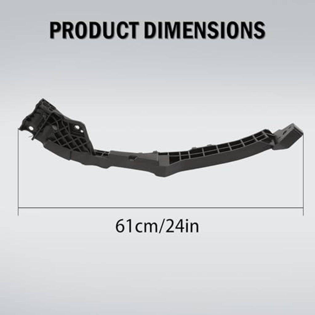 Single dark plastic curved headlight bracket mount retainer with rectangular tabs