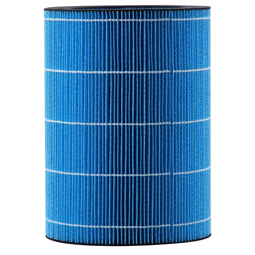 Evaporative humidifier replacement filter, blue cylindrical mesh roll